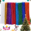 100Pcs Multiple Color Pipe Cleaners Craft Kit Flexible Bendable Wire Chenille Stems Children DIY Craft Decoration Making Kit Kids Girl Art Project