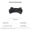 French Style Black Bow Claw Hair Clip for Stylish 1PC Hepburn Elegance Accessory