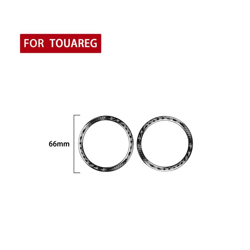 Real Carbon Fiber Car Accessories Dashboard Air Vent Cover Sticker For VW Touareg 7P MK2 2011 2012 2013 2014 2015 2016 2017 2018