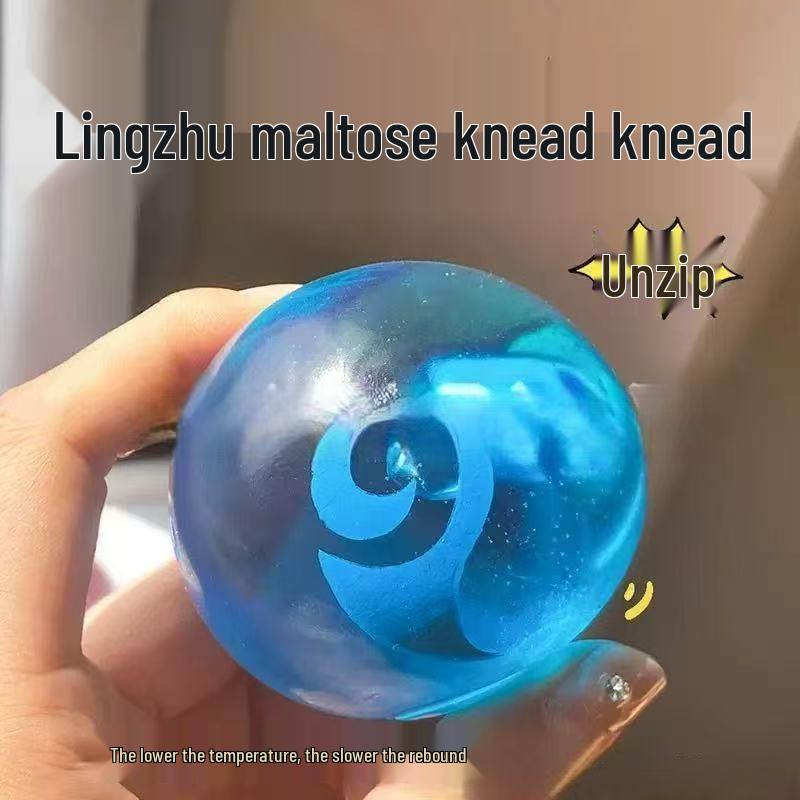 

Nezha Ao Bing Stress Ball: TPR Sticky, Slow Rebound, Clear Mini Pinch Toy червоний