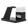 6 In 1 Multifunction Wireless Charger Mobile Phone Stand with Clock Night Light for Bedroom Living Room