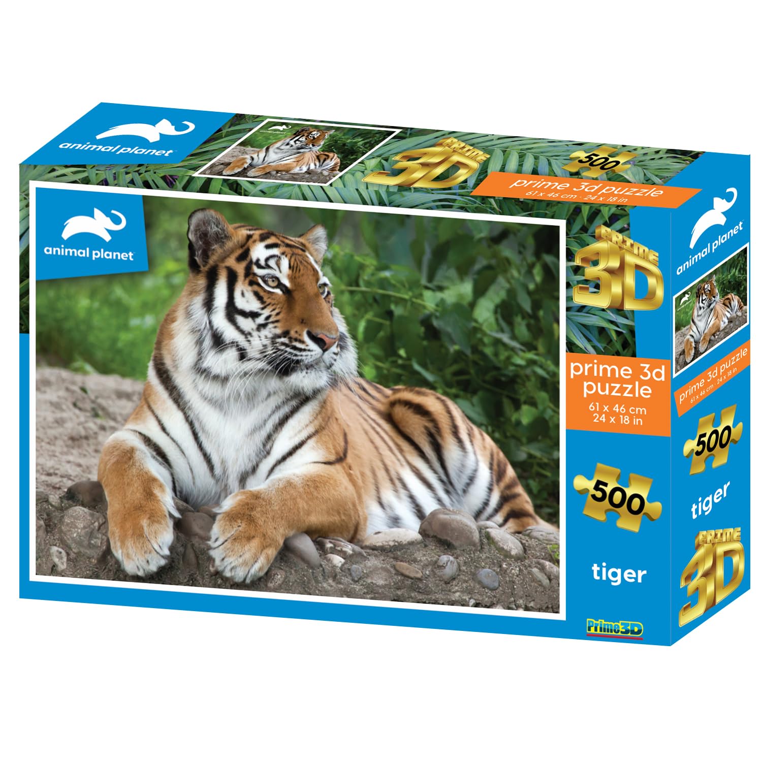 

Yamasan Prime 3D Animal Planet Tiger Finished 61 x 46 cm 500 Pieces 10389, Size /