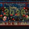 Christmas Decorations 2026 Green Pine Needle Bell Window Decal Indoor Outdoor Glass Doors Windows Electrostatic Stickers