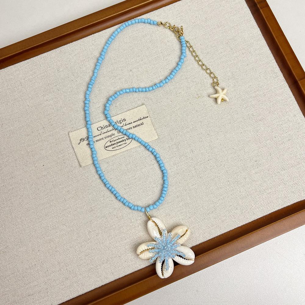Jewelry Shell Beads Necklace Colorful Seaside Vacation Choker Trendy Bohemia Beads Necklace  Girls
