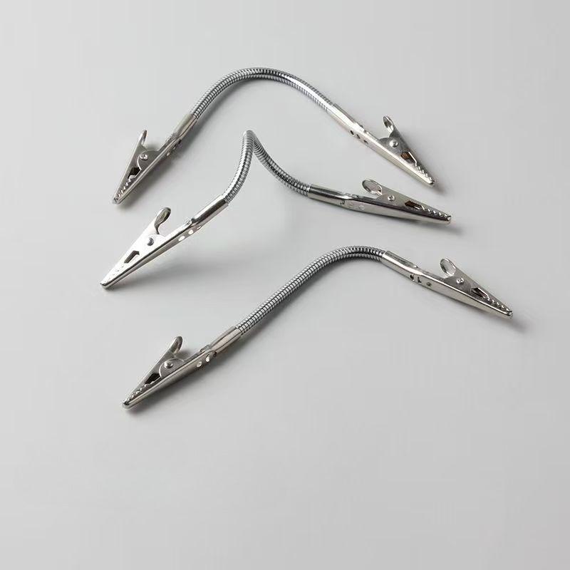 5pcs, double headed metal clip, crocodile mosquito coil clip, bendable advertising label clip, clip for Aromatic metal clip