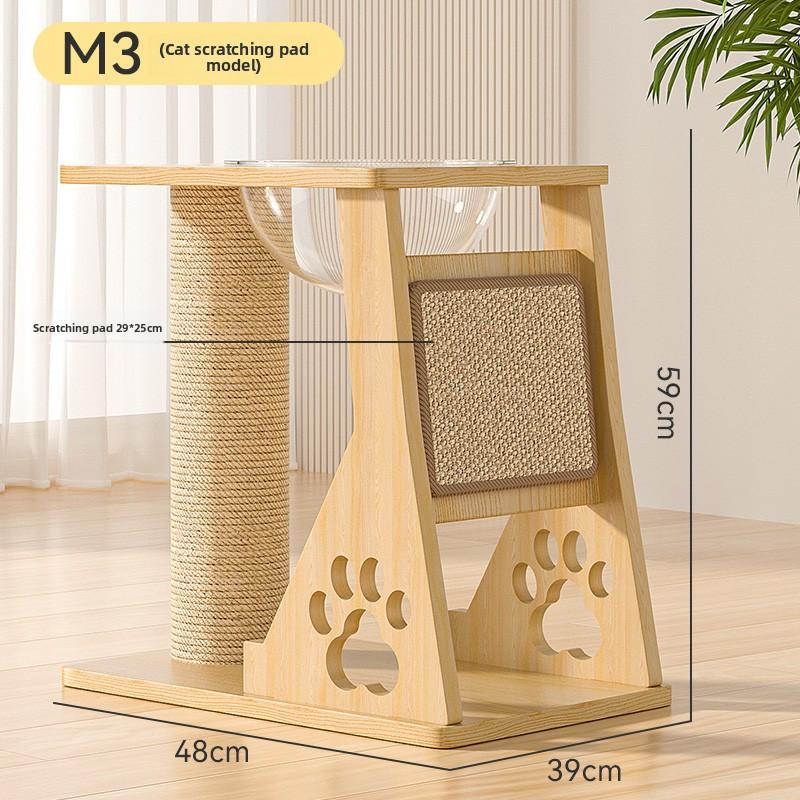 

Palm Leaf Cat Scratcher Bed 2in1 Wear Resistant Space Saving Small Cat Climbing Tree for Indoor Kittens