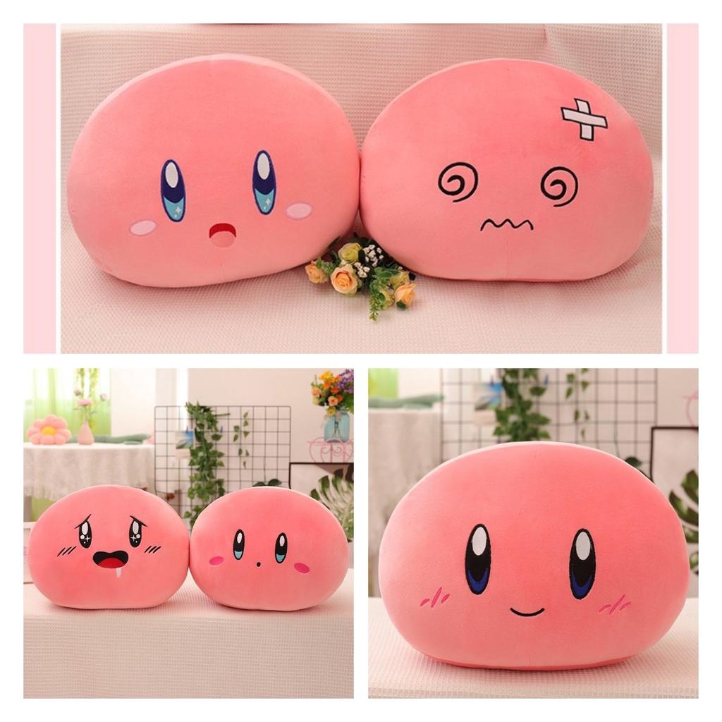 Cute Kirby Sleeping Pillow Plush Toy For Sofa Decor And Comfortable Rest Large Size Expression Dumpling Doll Perfect Gift For Girls