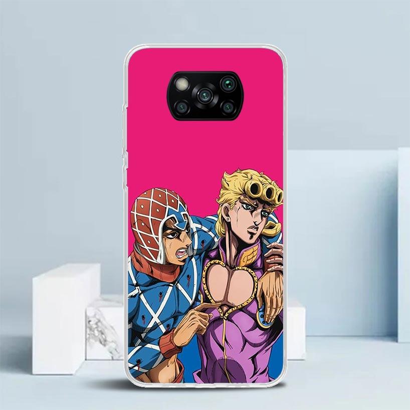 JoJo Bizarre Adventure Golden Wind Phone Case For Xiaomi Poco F7 Ultra X5 X6 X7 Pro M7 Redmi 15C 15 13C 13 12C 12 10C 10 10A 9 9