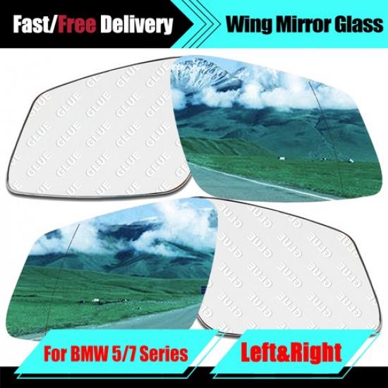 

2x Driver Passenger Side Wing Mirror Glass For BMW 5 6 7 Series F01 F07 F10 F11