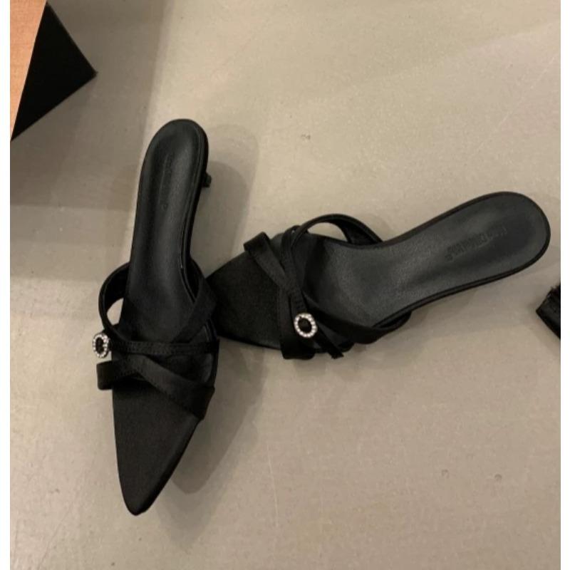 Fashion Women's Open-toe Stiletto Shoes for Dating Sexy and Fashionable New Outdoor Party Banquet Exquisite Slippers High Heel Pumps