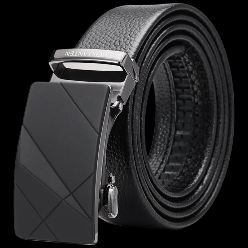 Мужской деловой ремень BOSIDANDUN с автоматической пряжкой из ПВХ