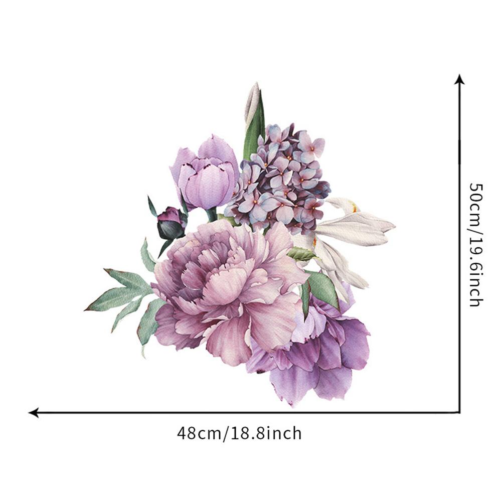 Peony Flower Wall Stickers Wall Decals Romantic Flowers Home Decor For Bedroom Living Room Entrance