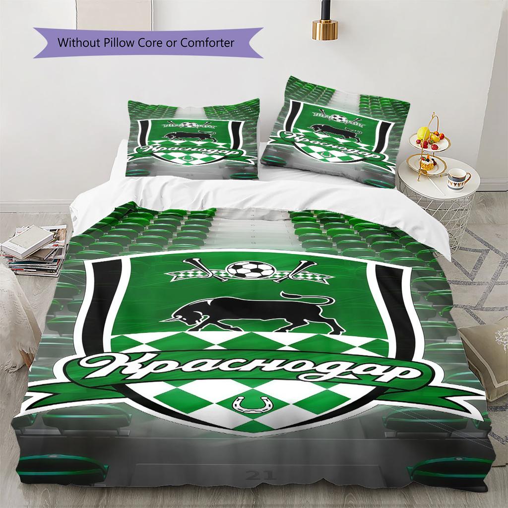 FC Krasnodar Glory Bedding Quilt Set Quilt Cover Pillowcase Home Decoration Birthday Gift (1 * Duvet Cover + 2 * Pillowcase, Without Core)