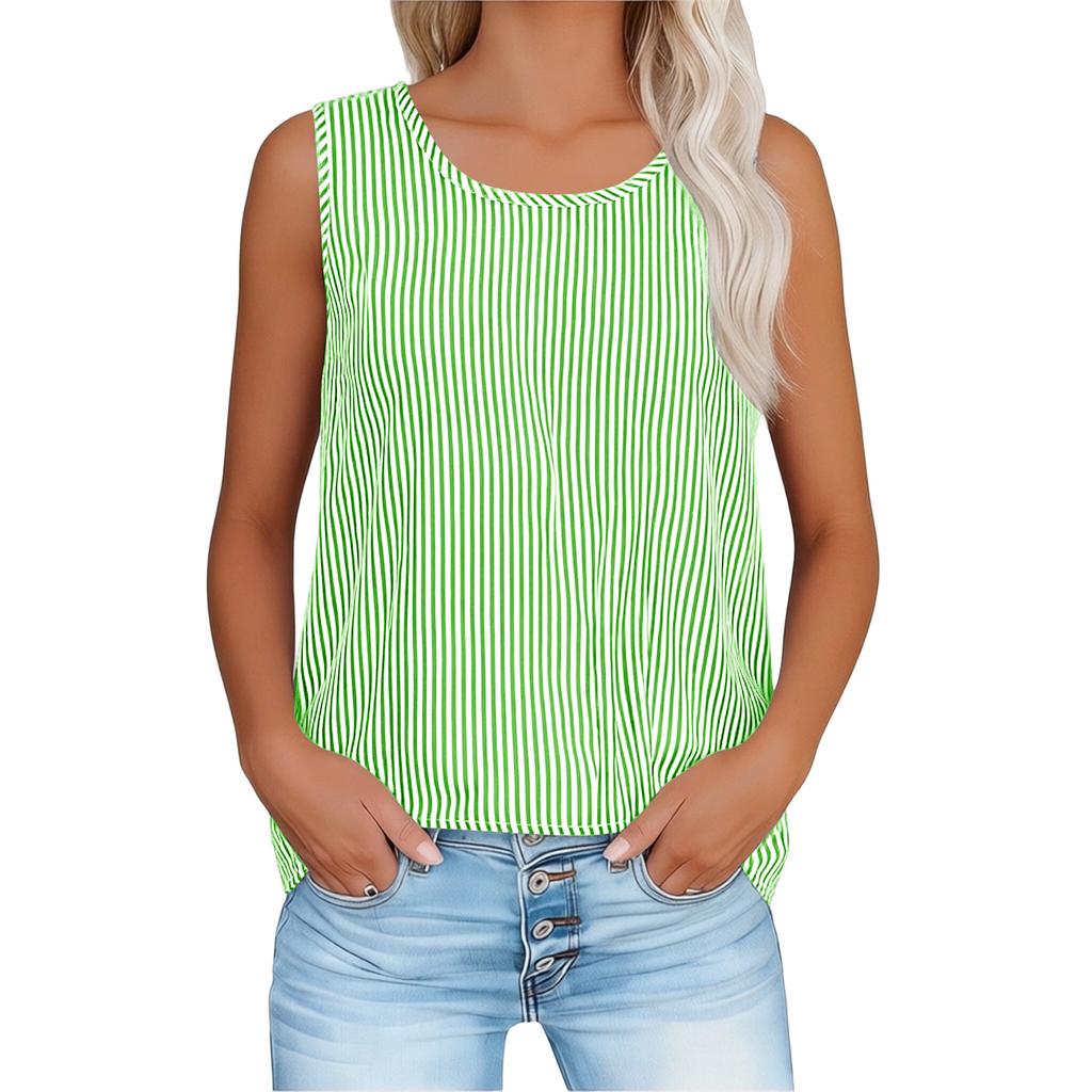 Womens Spring Tops Sleeveless Striped Blouse Summer Shirts for Women Lightweight Casual Tank Womens Summer Shirts