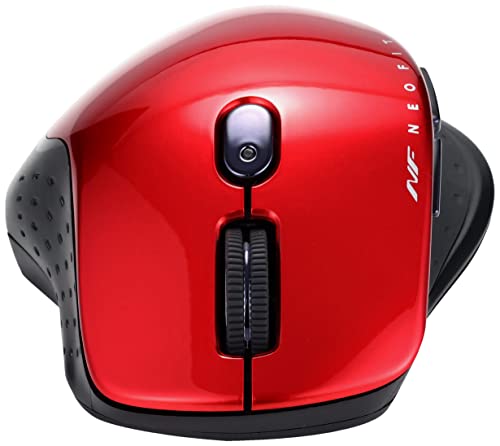 Buffalo Wireless BlueLED 5-Button Neofit Mouse, Small, Red (BSMBW515SRD)