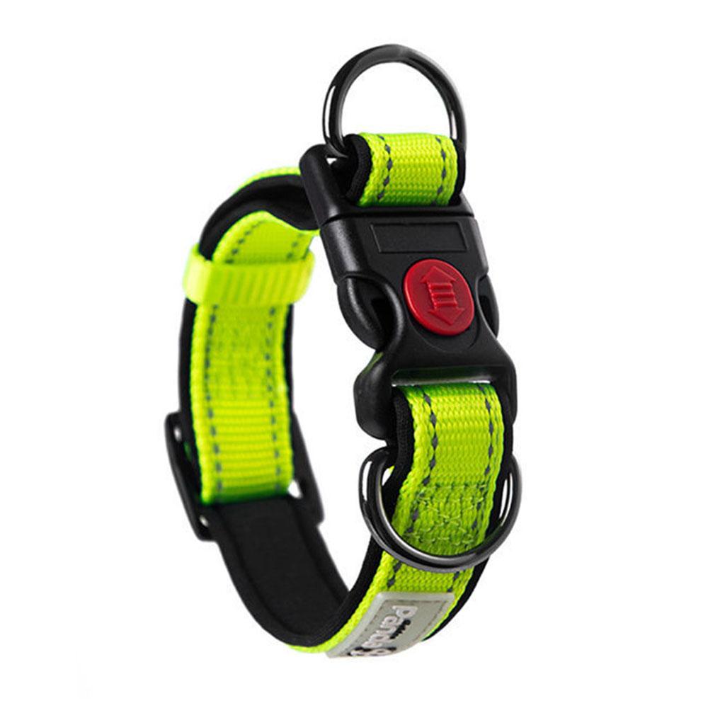 Dog Collar for Large Dogs Reflective Dog Collar with Safe Lock Quick Release Buckle Comfortable Neoprene Padded Nylon Pet Collar