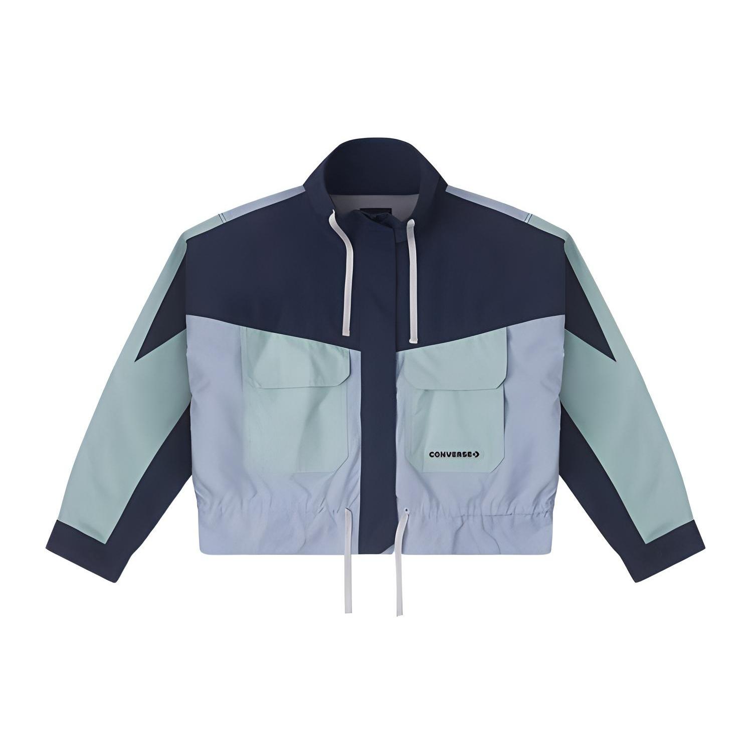(WMNS) Converse Long Sleeve Short Fit Cargo Windproof Jacket Asia Sizing  Blue  Women s 10026915-A02 M