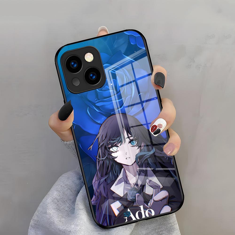 Ado Cartoon Phone Case For IPhone 18 Pro Max 17 Pro 16 15 14 Plus 12 13 11 Shockproof Glass Cover