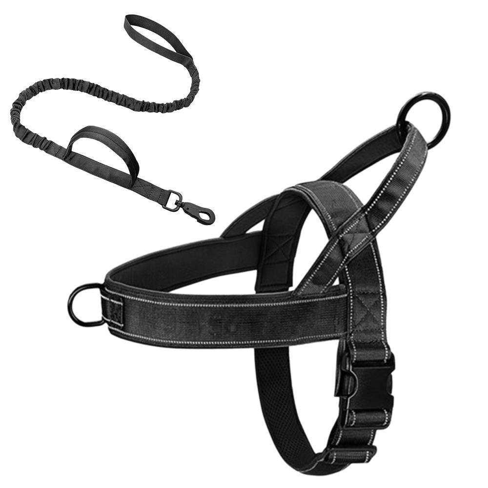 Pet Dog Harness Leash Set, Breathable Design with Night Reflective Strips, Convenient Dog Vest Harness, 1 Set