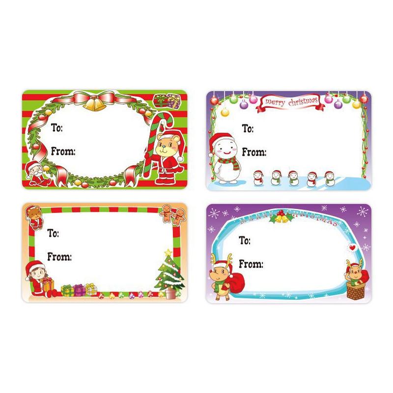 250 Stück/Rolle Klebeetiketten Vintage Weihnachten Frohe Weihnachten Weihnachtsgeschenke Feiertagsdekoration Geschenkanhänger Etikett Geschenkpapier