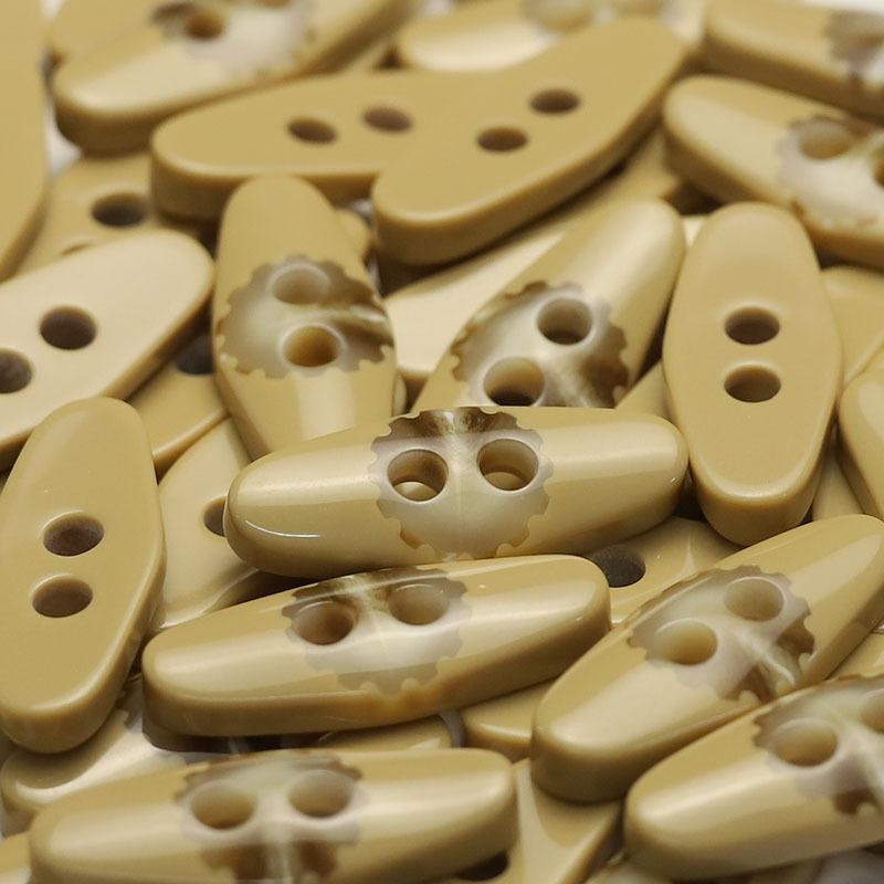 5Pcs Oval Olive Button Down Jacket Rope Button Double-Sided Nylon Coat Decorative Resin Button Clothing Accessory Button