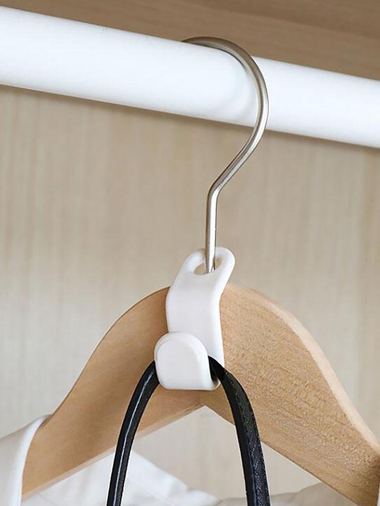 10/50 PCS Clothes Hanger Connector Hooks Plastic Cascading Hanger Extender Hooks for Heavy Duty Clothes Closet