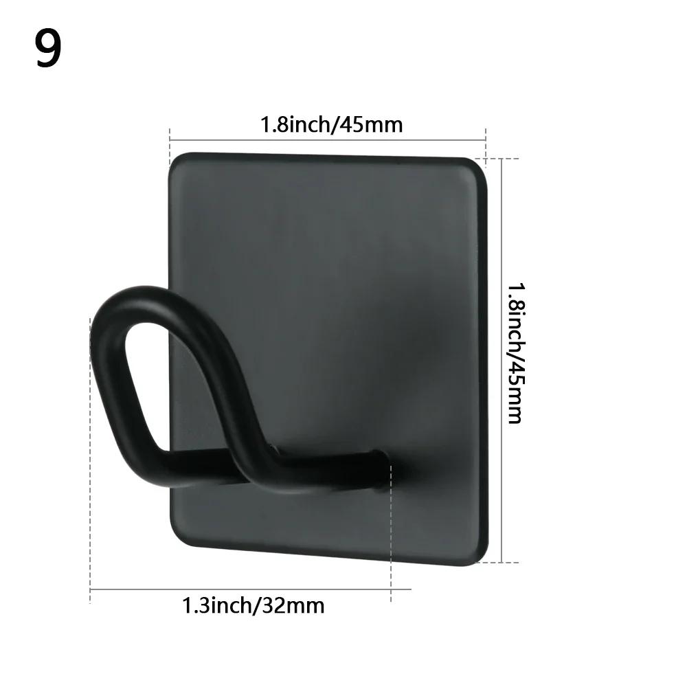 Robe Hook Wall Towel Hook Stainless Steel Coat Hook Rustproof Strong sticky Hook Hanger for Bathroom Kitchen Hardware