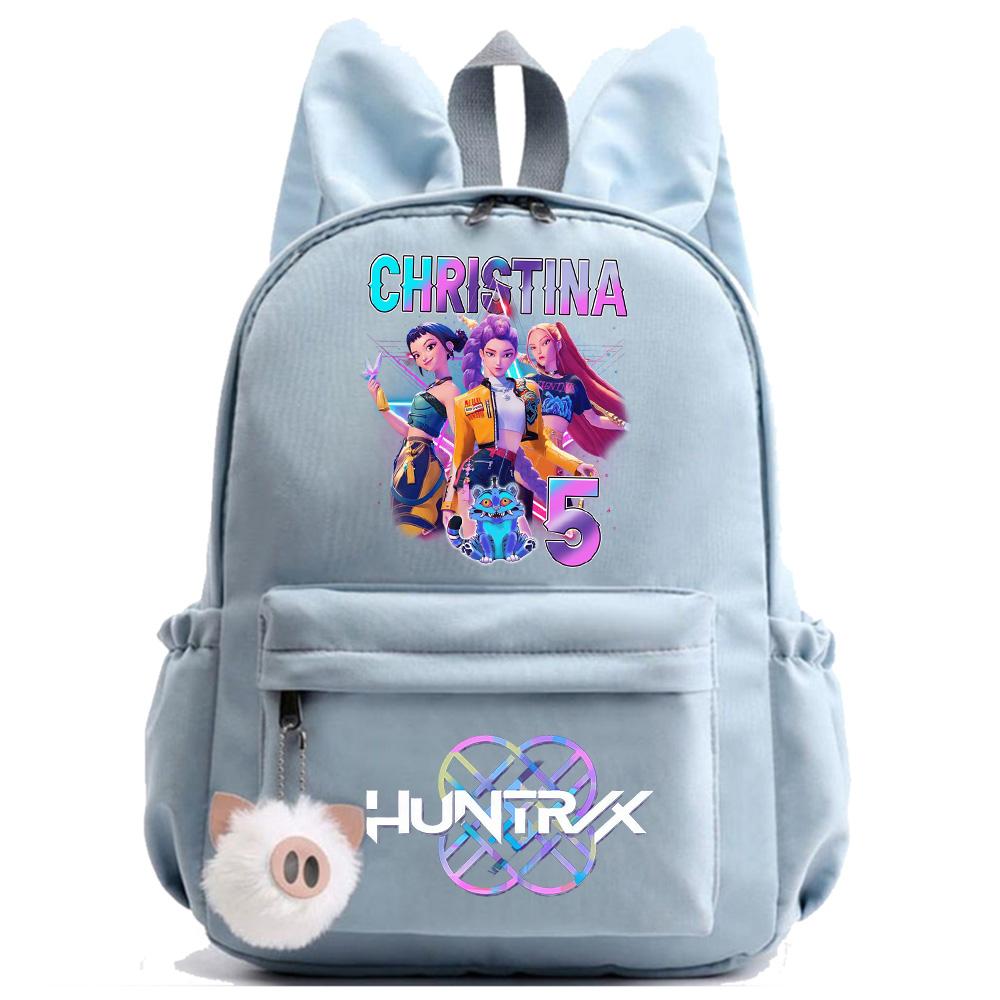 Anime Cartoon K-Pop Demon Hunters Printed Backpack for Teenger Children Student Schoolbag Girl Kid Gift Women Large Capacity Waterproof Travel Bag