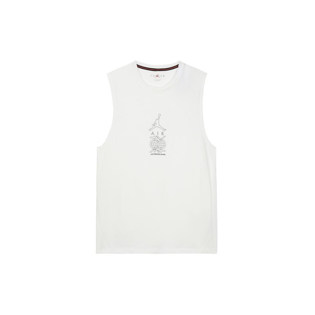 Air Jordan Dongdan Logo Printing Sleeveless Training White Vest Men's DV6277-133