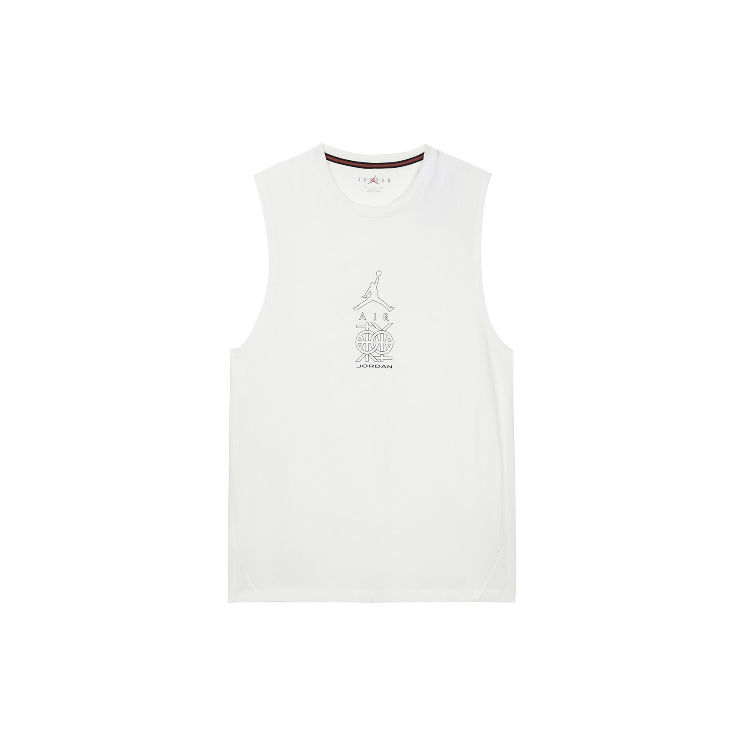 Air Jordan Dongdan Logo Printing Sleeveless Training White Vest Men s DV6277-133 M
