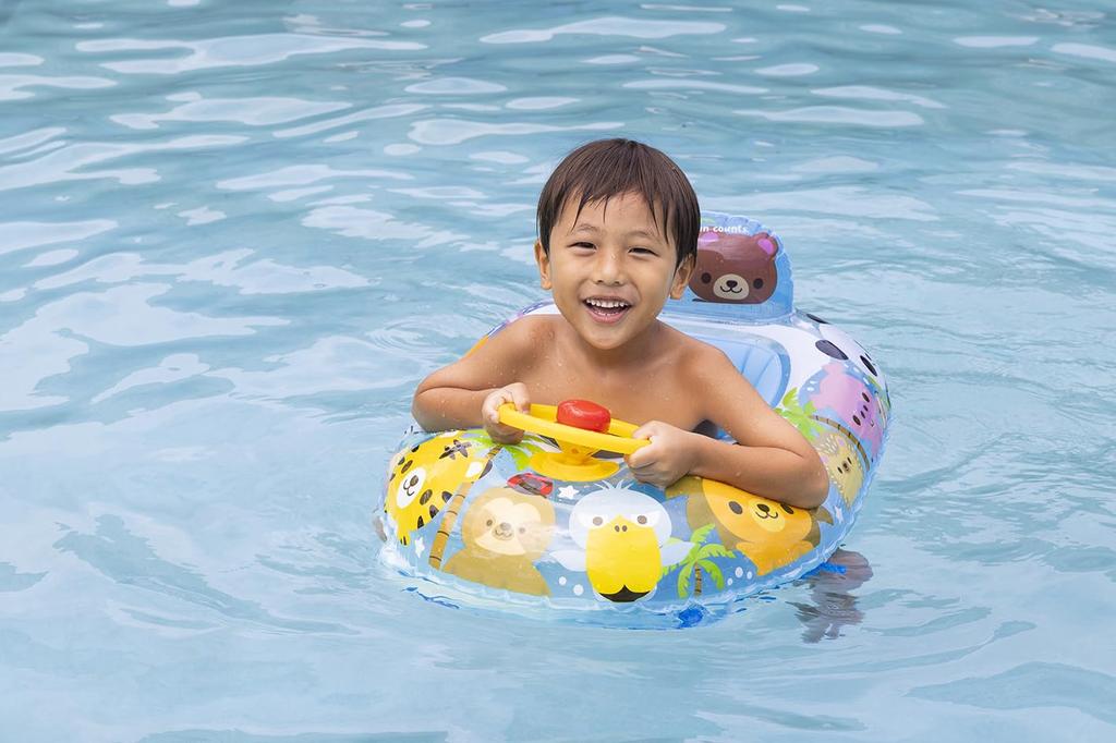 Igarashi Baby Boat with Handle Foot Insert Type with Rope 75 X 60 Cm (Animal Paradise) MHC-360