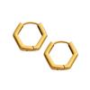 Hexagon Buckle Stainless Steel Earrings - Retro Geometric Design, Women’s Fashion, Fade-Resistant.