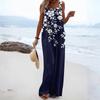 Tuta da Donna Pantaloni Moda Casual Tasche Laterali Stampa Floreale Tuta