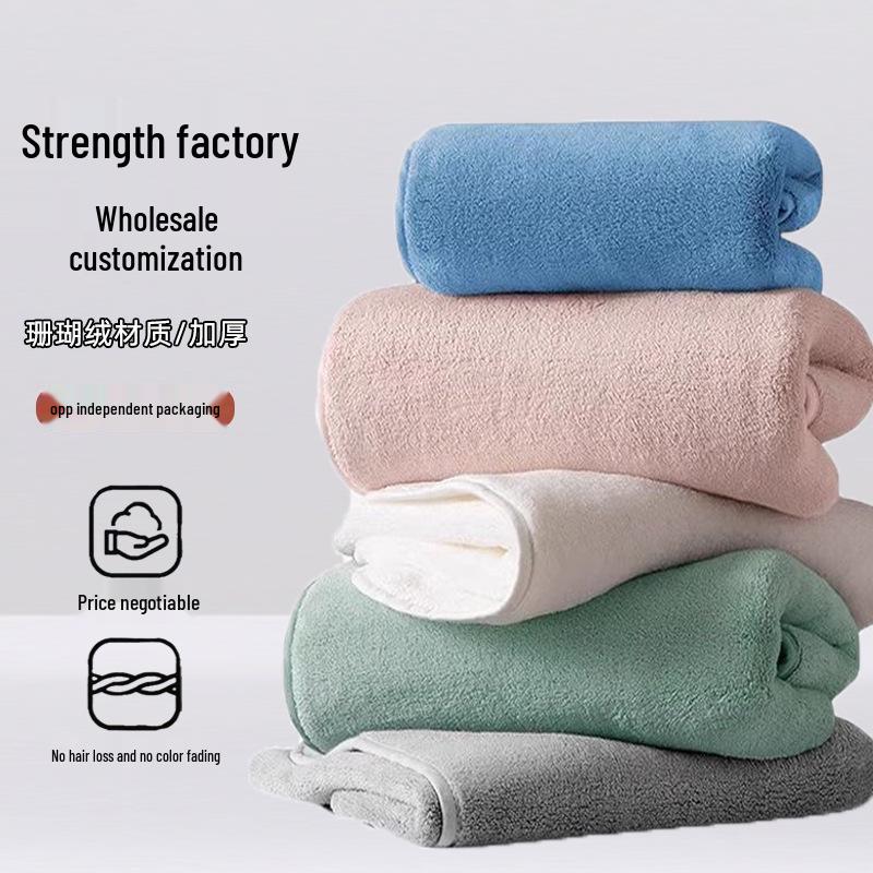Snowflake Coral Fleece Quick-Dry Bath Towel Set – Thick, Absorbent, Large Size for Adults, Ideal for Beach or Home.