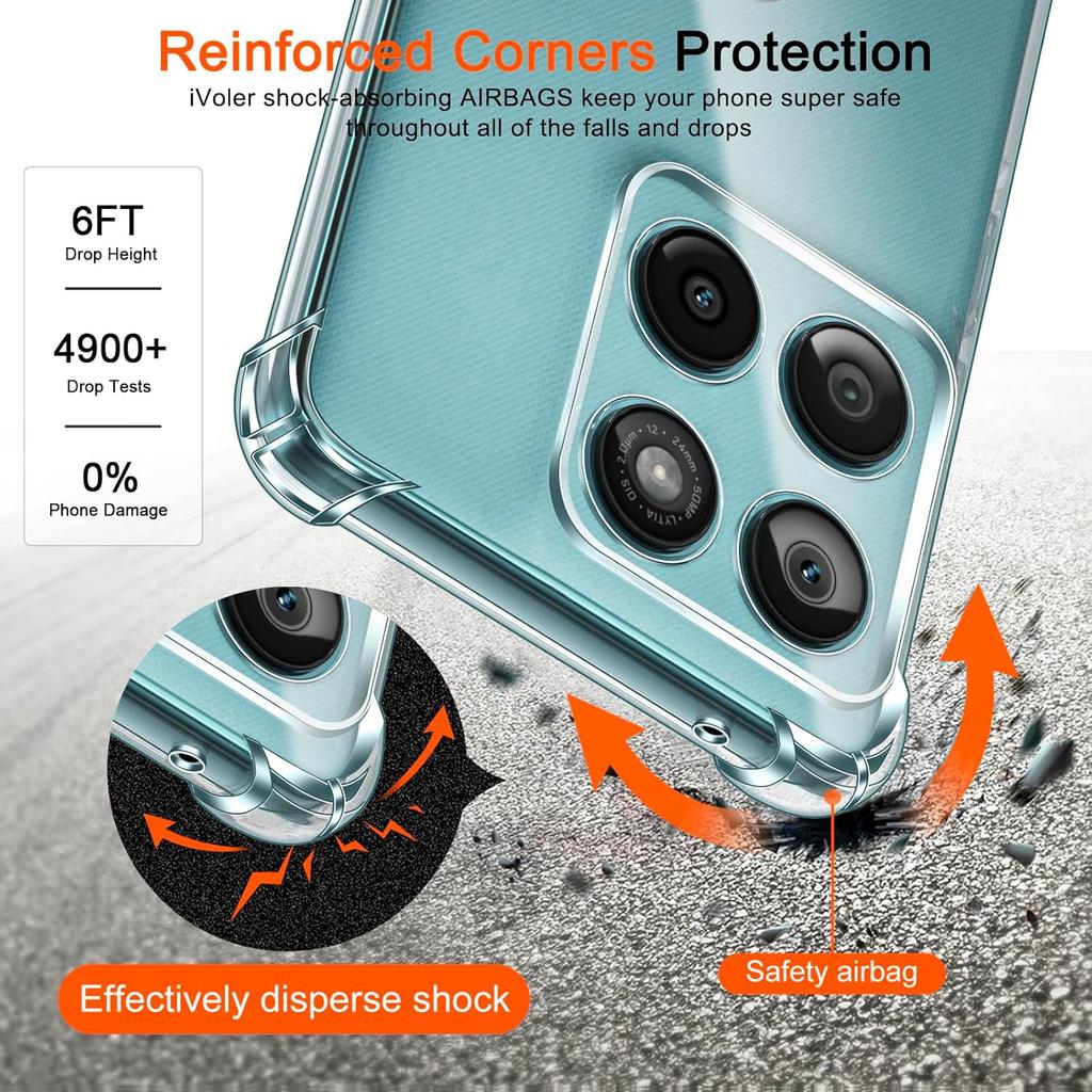 Four Corners Shockproof Airbag TPU Case for Motorola Moto G56 G86 Power 5G Protective Cover Frame Capa Fundas Coque
