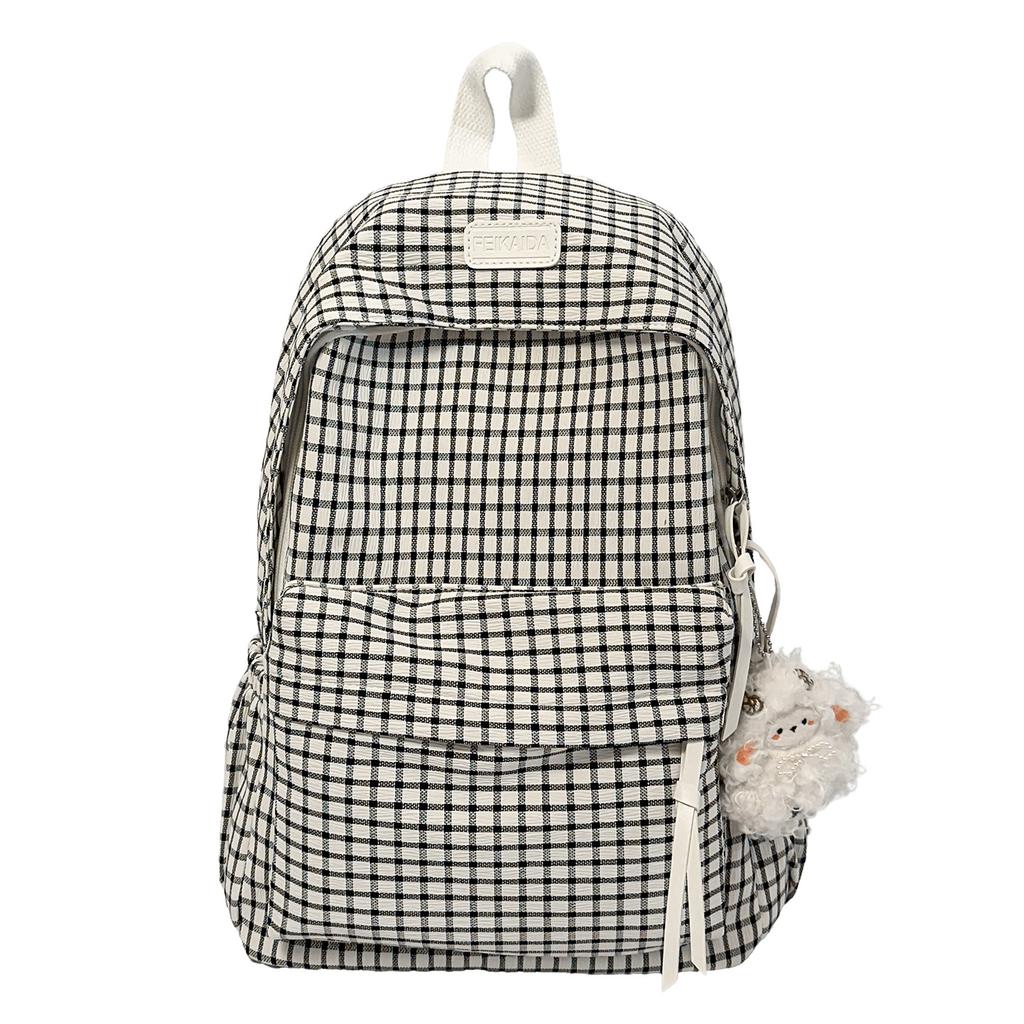 Schoolbag schoolbag girls Japanese small fresh plaid cute backpack college student casual versatile travel backpack