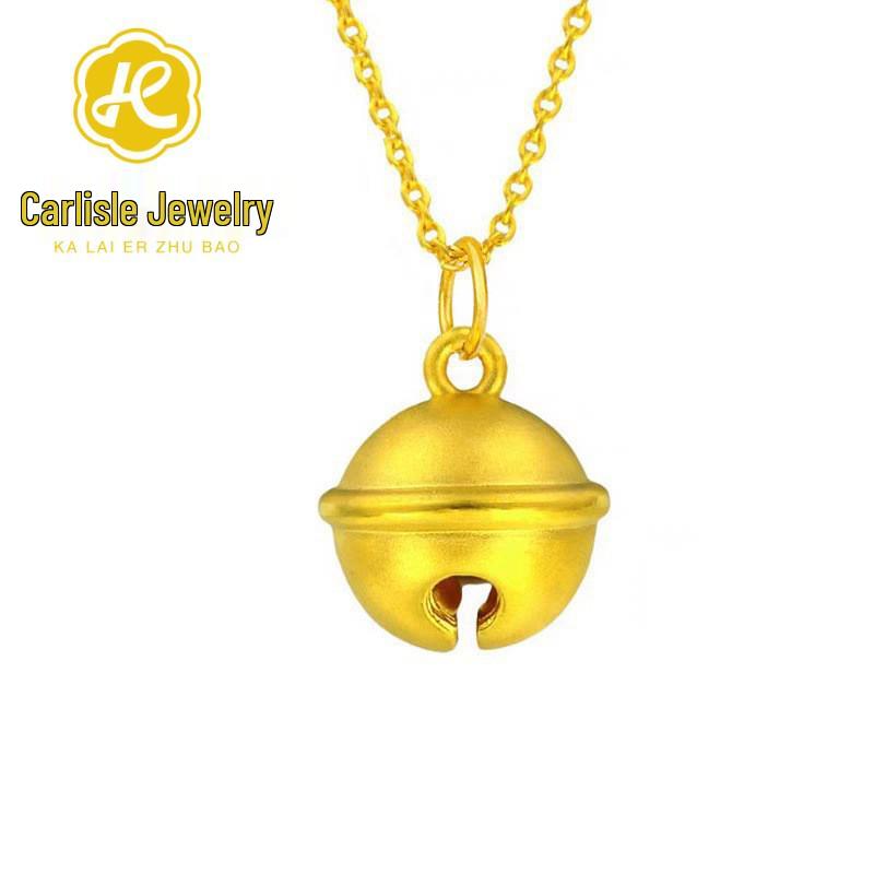 Shuibei 999 Fine Gold Slim Waist Necklace: 3D Hard Gold Women's Pendant Charm, Popular Live Broadcast Hot Seller.