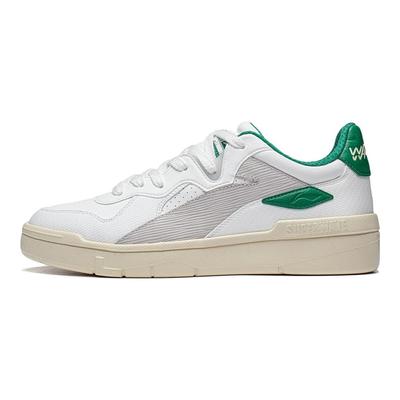 Li Ning We Wo Lite Okrúhla špička Šnurovacie Topánky s tlmením Nárazov Odolné Nízke Skateboardové Topánky Pánska Teniska Béžová Zelená AGCT115-5