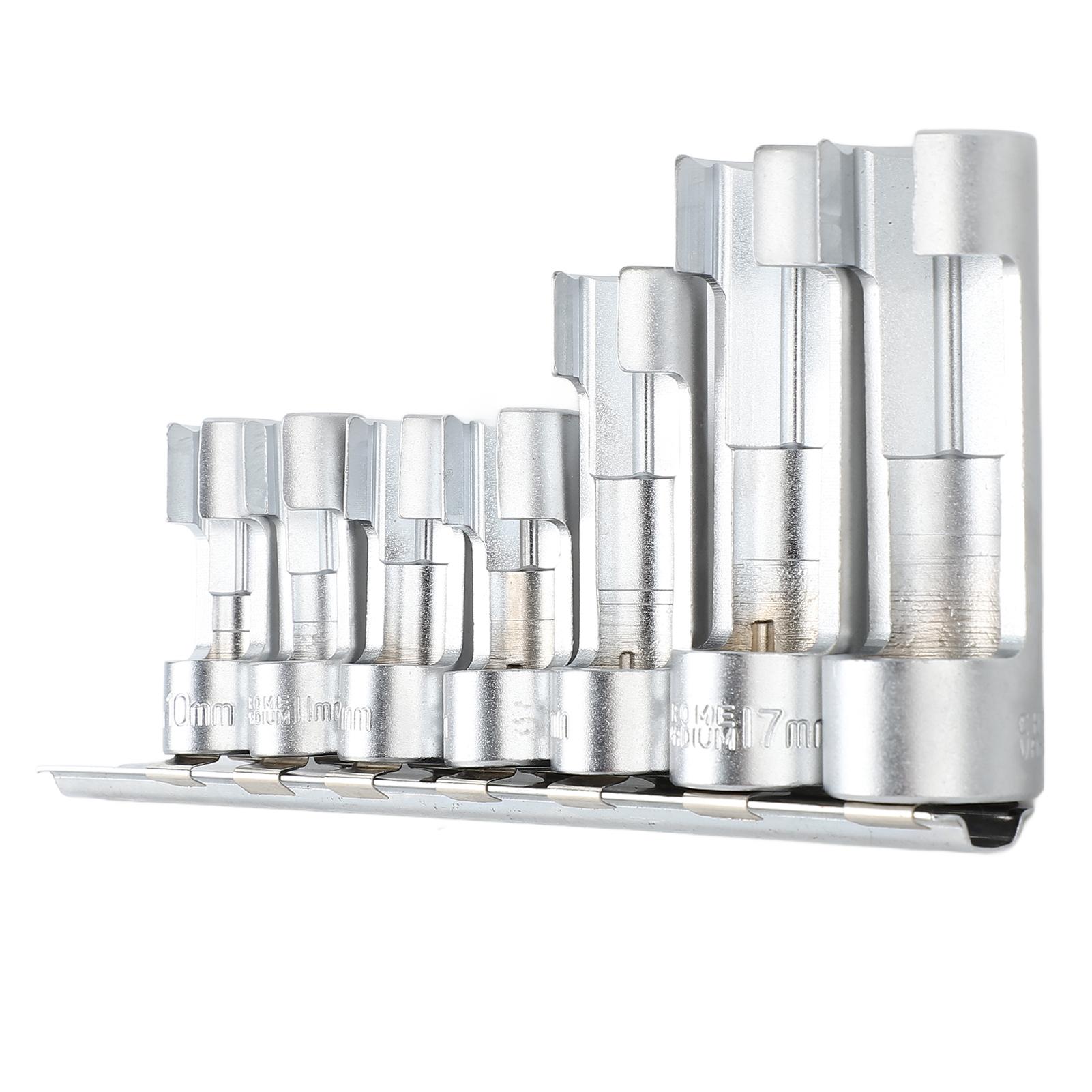 

7 шт. Инструмент для снятия гнезда датчика кислорода, хромированный сплав, масляный инжектор, ключ, инструмент для снятия датчика кислорода