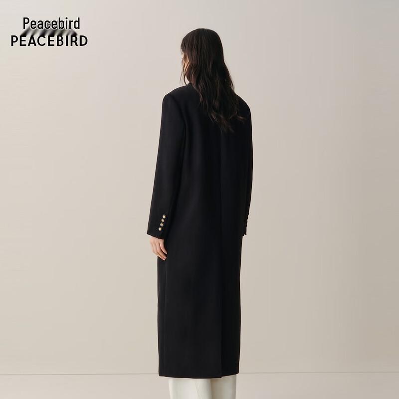 Peacebird Women's Elegant Long Wool Blend Coat