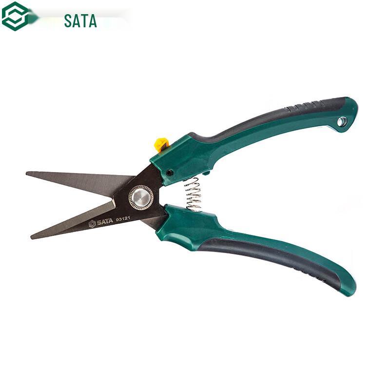 SATA 93121 Electrician s Kevlar Serrated Shears 8 inch