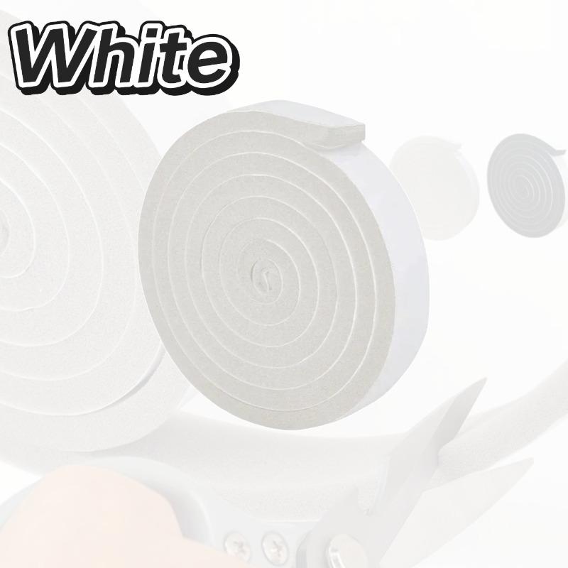 

2M Sponge Foam Seal Strip Tape Adhesive Anti Collision Soundproof Weather Stripping for Doors Windows Furniture Protection S(1.5cmx2m)&2pcs білий