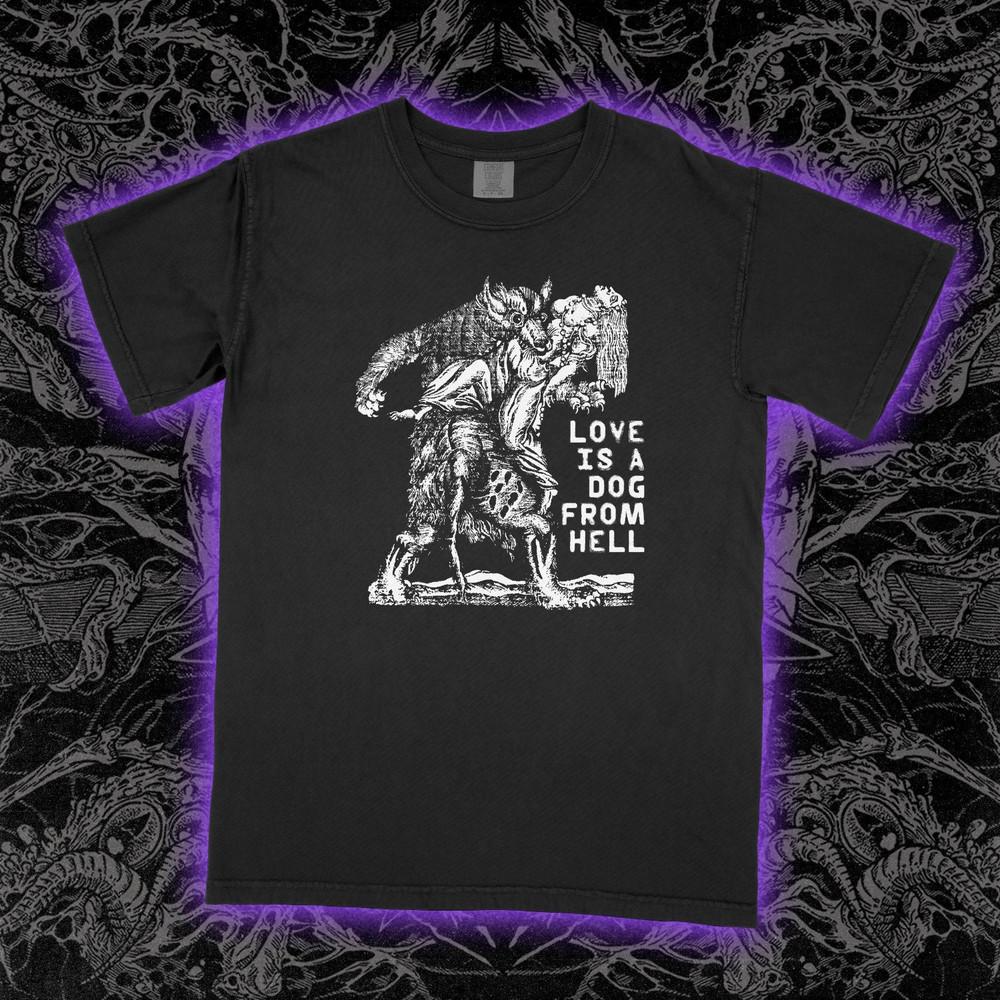 

LOVE Is a DOG From HELL Shirt Charles Bukowski book literature Unisex Tee L