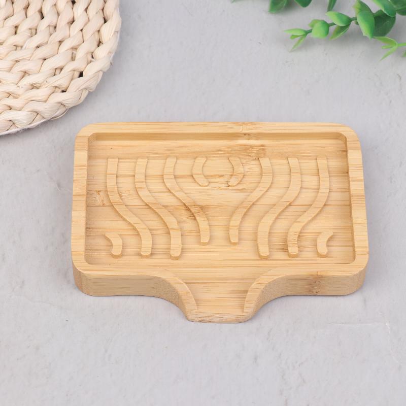Bamboo Soap Dish Holder Tray, Wood Bar Soap Saver Self Draining Soap Case For Bathtub Hotel Home Countertop Drying Shower Sink
