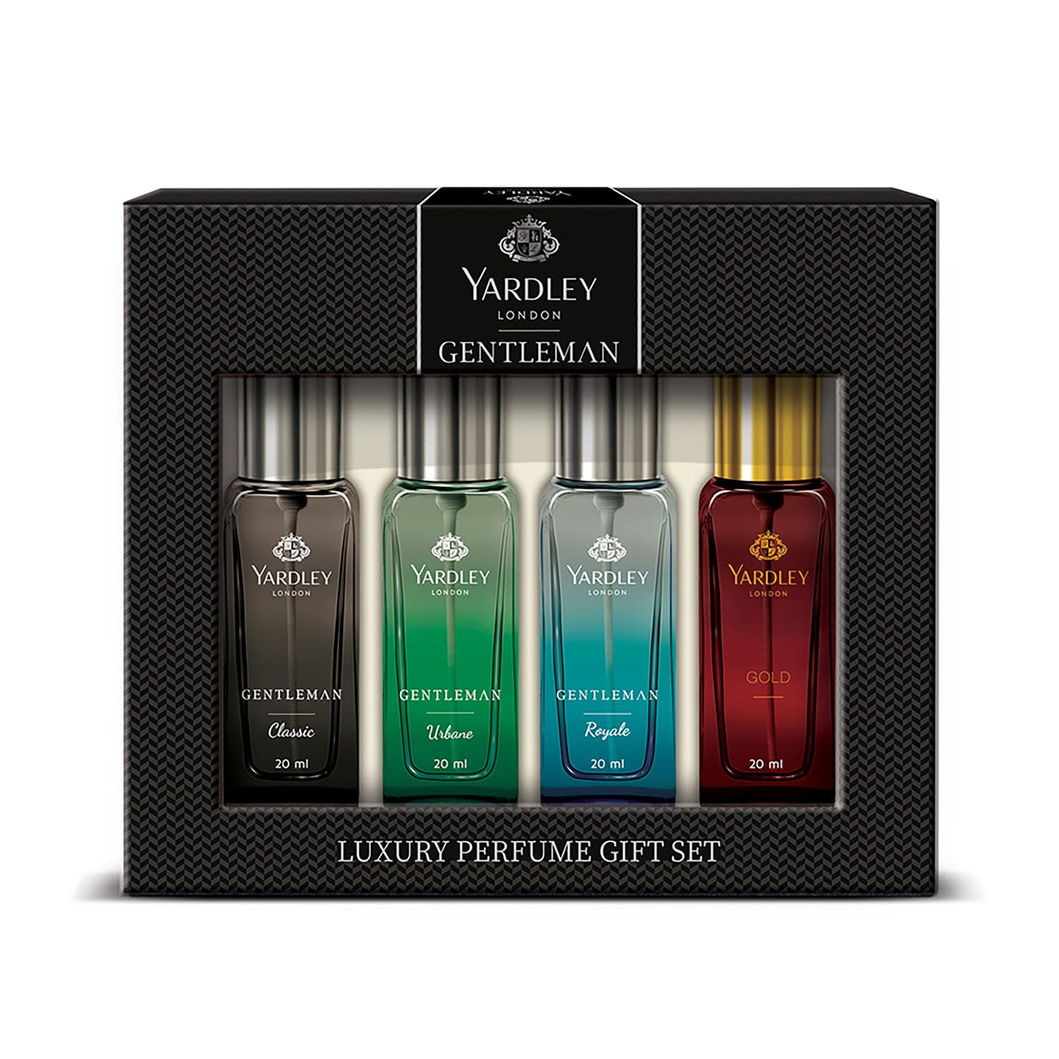Yardley London Gentleman Coffret Cadeau Parfum de Luxe 4x80ml Parfums Longue Durée pour Hommes Collection Cadeau de Voyage