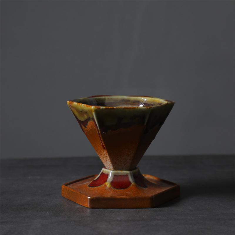 Creative Ceramic Cup Light Luxury Coffee Cup Saucer Set Retro Design Water Cup Afternoon Tea Cup