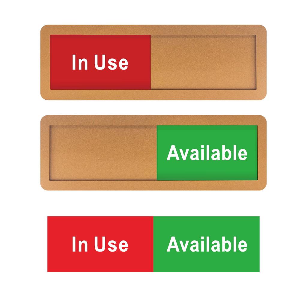 Acrylic Sliding Occupied/Vacant Toilet Door Sign with Magnetic Adhesive