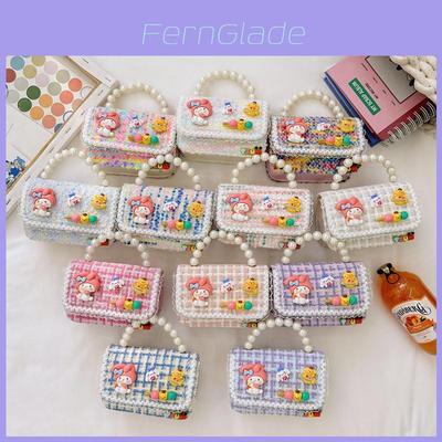 Cute Animal Design Cotton Canvas Handbag For Girls With Creative Chain Strap