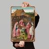 Vintage Christmas Religious Art Iron Painting Nativity Scene Living Room Decorative Mural for Cross Border Sale