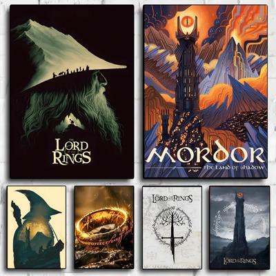 Lord Movie R-Rings POSTER Poster HD Art Sticky Wall Waterproof Home Living Room Bedroom Bar Aesthetic Decoration